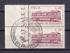 REPUBBLICA 1972 - 14° GIORNATA DEL FRANCOBOLLO L. 25 - COPPIA CON TIMBRO 1° GIOR