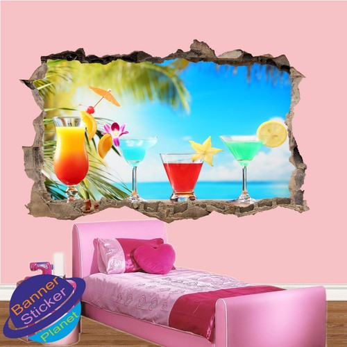Adesivo parete poster spiaggia - parete,