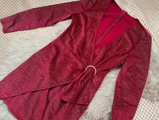 Dark red glitter dress - glitter, with