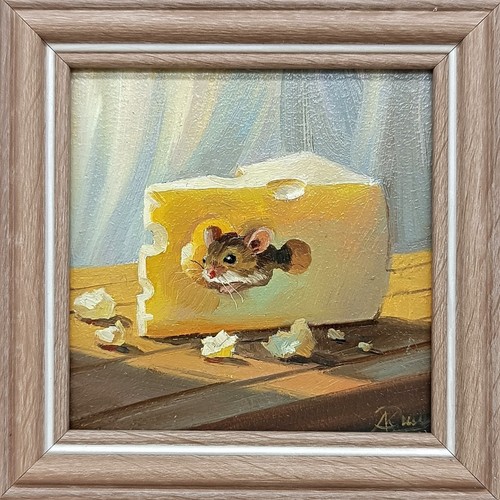 Topo formaggio dipinto - topo,