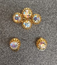 Set spille orecchini vintage aurora boreale strass made in Austria firmati