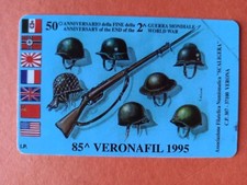 ⭐ Schede Telefoniche Italia Omaggio Privata Scheda Elmetti 2^Guerra Mondiale