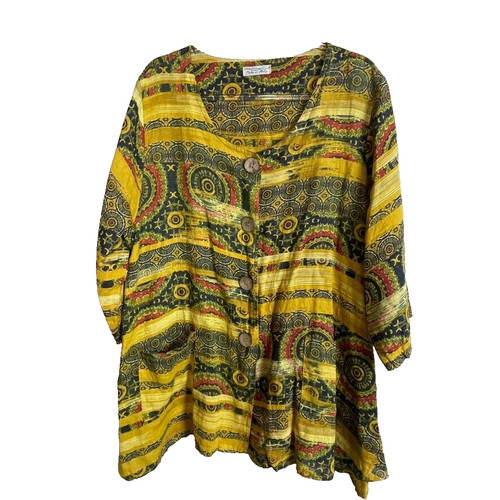 Top tribale lino made in - top,