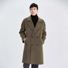 Cappotto trench uomo 100% lana