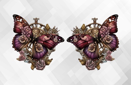Adesivo steampunk farfalla