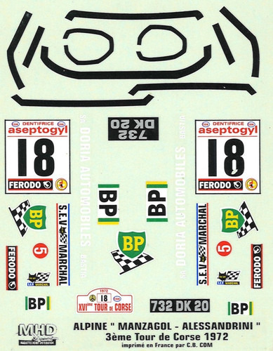 Rally décal set alpine - rally,