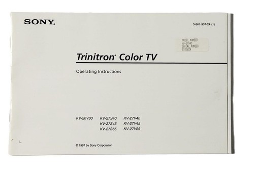 Sony trinitron color 1997 - trinitron, tv