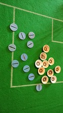Subbuteo LOTTO 10 BASI HW BIANCHE 10 INNER AZZURRI ORIGINALI