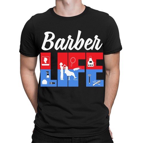 Shirt uomo barber - t-shirt, life