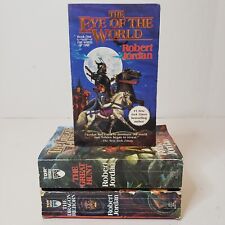 Wheel Of Time #1-3 Lot Of Vintage Paperback Books Robert Jordan Original Covers