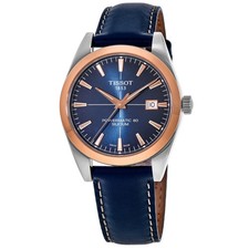 Nuovo orologio uomo Tissot Gentleman Powermatic 80 quadrante blu T927.407.46.041.00