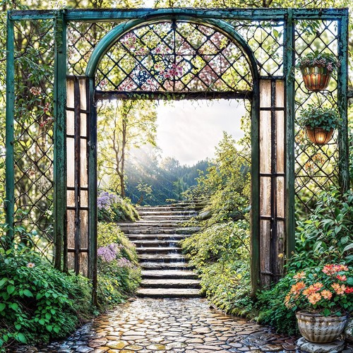 Murales per giardino walls - 3d,