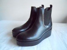 New Black Real Leather plateau