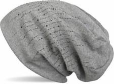 Cuffia beanie con strass e