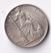 italia regno - 10 lire 1936 e 10 centesimi 1911(cinquantenario unita' d'italia)