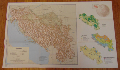 1973 mappa jugoslavia centri - mappa:,
