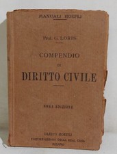 26107 G. Loris - Compendio di Diritto Civile - Hoepli (IX ed.) - 1922