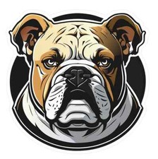 Adesivi stickers dog - dog, bulldog
