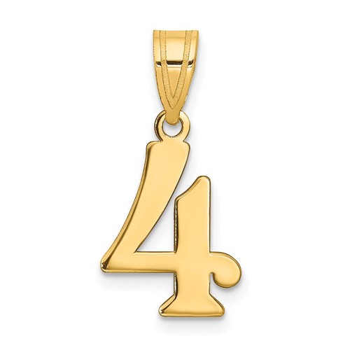 Ciondolo numero oro - numero, 4