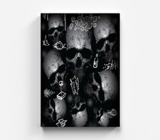 Quadro su tela teschio colorato graffiti decorazione quadro da parete pop art...