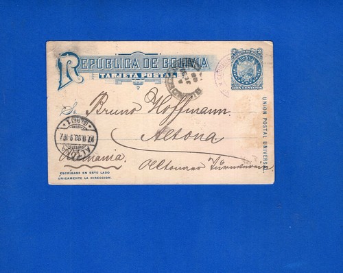 Bolivia 1898 cancelleria - bolivia,, 1898,