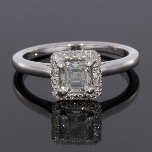 Anello fidanzamento asscher - di,