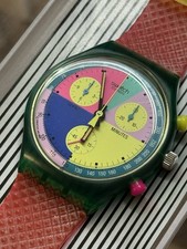 Swatch Chrono VARIANTE Flash Arrow SCL100 1991 Vintage Orologio da polso