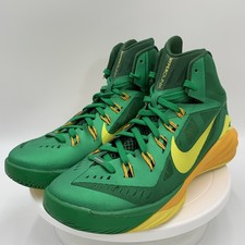 Nike Hyperdunk 2014 Sneakers Uomo Taglia 10.5 Verde Fortunato Giallo Sonico Ottime