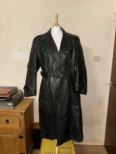 Trench cappotto pelle - , vintage