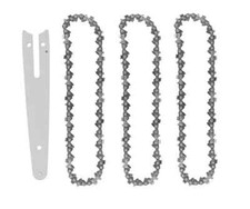 Kit 3 Catena 8" Ricambio + Barra "8" Pollici Per Mini Motosega Sega a Batteria