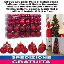 100pz palle natale rosse - palle,