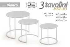 3 TAVOLINI TAVOLO METALLO