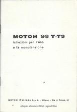 Motom 98 T-TS Istruzioni Uso e