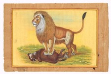 Fatto a Mano Leone Dipinto Di