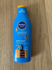 NIVEA SUN Latte Solare Protect & Bronze FP 20 200 ml, Crema solare 20