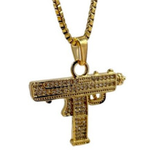 Collana mitraglietta uzi - collana,