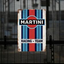 Martini Racing-Team Metallschild20x30cm ,Historie,Leinwand,Ikone,Sportwagen,Gara