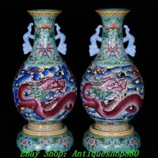 Coppia vasi bottiglia drago