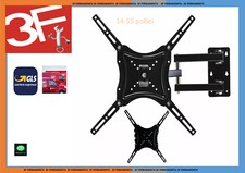 STAFFA PORTA TV TELEVISORE MONITOR DA 14" A 32"40"46"55" POLLICI BRACCIO PARETE