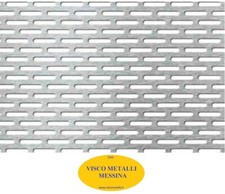 Lamiera Forata ad asola mm 4x20 in Acciaio nero cm 25x100 hobby arredo griglia
