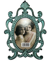 Cornice portafoto Sixtrees autoportante colore bronzo invecchiato scorrimento metallo