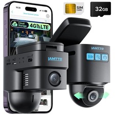 LAMTTO 4G LTE Dash Cam Remote Live View, visione notturna fotocamera auto cloud storage IT