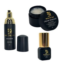 Kit estensione ciglia, shampoo ciglia, adesivo e rimozione ciglia