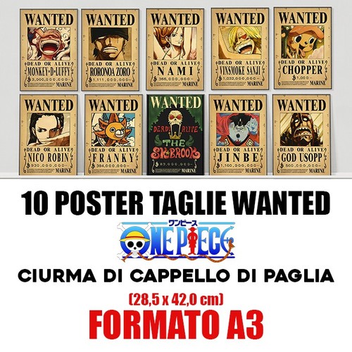 One piece taglie - taglie, wanted