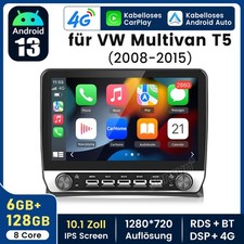 Per VW Multivan T5 2008-2015 Autoradio 6+128GB Android 14 Navi Carplay DAB+ DSP