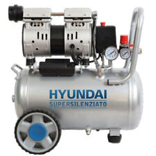COMPRESSORE ARIA SILENZIATO OIL FREE A SECCO 24L MOTORE 1HP 0.75KW HYUNDAI