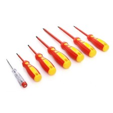 Cacciaviti isolati per elettricista set 7 pz pezzi punta cerca fase TAGLIO CROCE