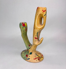 DERUTA FIRMA TURRITA CERAMICA CON SMALTI VINTAGE PORTACANDELE ITALY ANNI 70 80