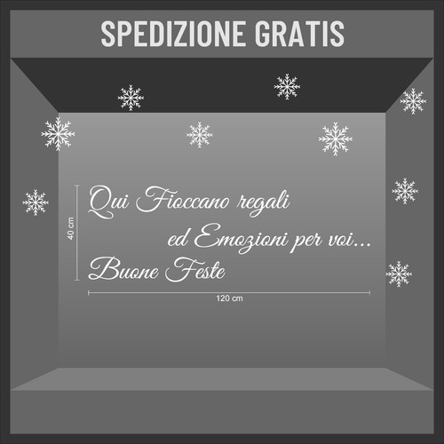 Vetrofanie adesivo natale - vetrofanie,