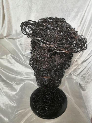 Scultura filo metallo ferro - filo,